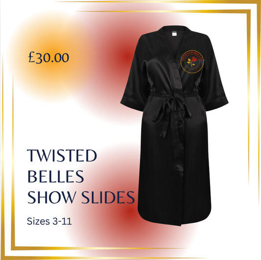 TWISTED BELLES SATIN ROBE